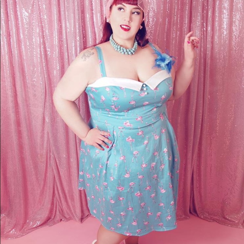 Torrid Retro Chic Flamingo Dress